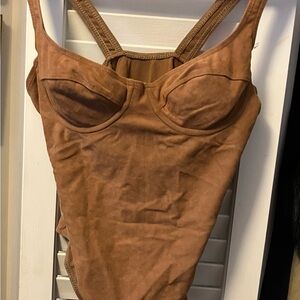 Brown bathing suit with Structured Cups